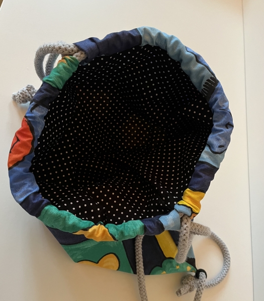 Rucksack Turnbeutel für Kinder (Kordel grau)